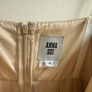 Anna Sui Cream Satin Piece with Corset